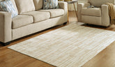 Bay Furniture Gallery - Ashley Furniture - Ardenville Rug - 5' x 7'1" Washable Rug / Tan/Cream - R406212